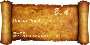 Barna Angéla névjegykártya
